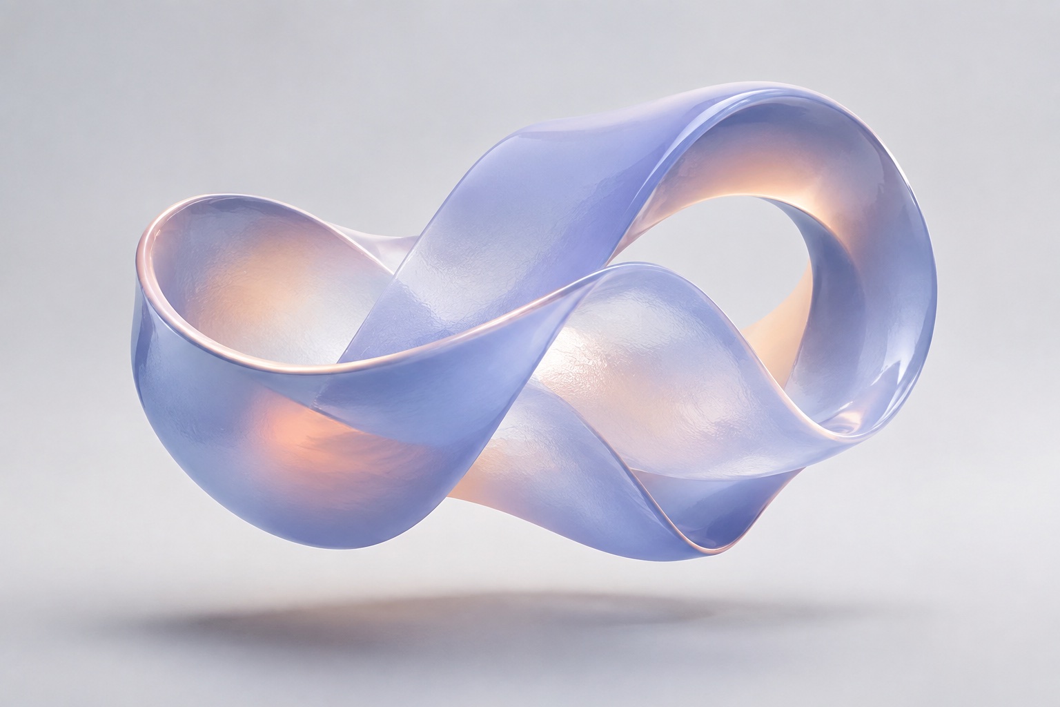 Endrare’s flowing pearlescent brand sculpture